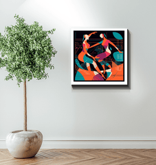 Vivid colors and elegant design of Balletic Reverie Canvas Art.