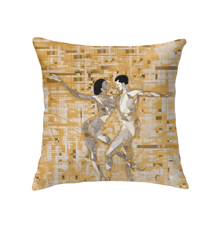 Balletic Reverie Fashion Pillow on elegant living room sofa