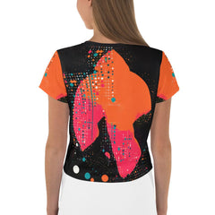 Trendy all-over print crop tee from Balletic Rhapsody collection.