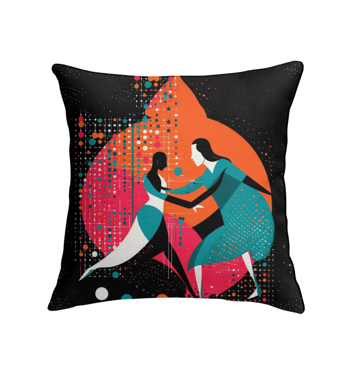 Chic and comfortable Balletic Rhapsody Attire pillow in a stylish indoor setting.