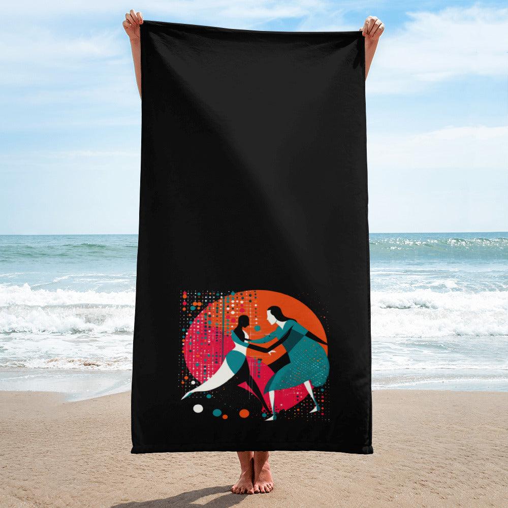 Elegant ballet-themed attire towel with intricate designs for dance enthusiasts.