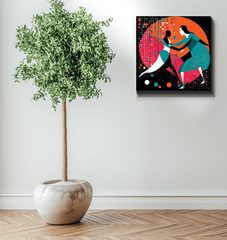 Sophisticated Balletic Attire Wrapped Canvas art piece