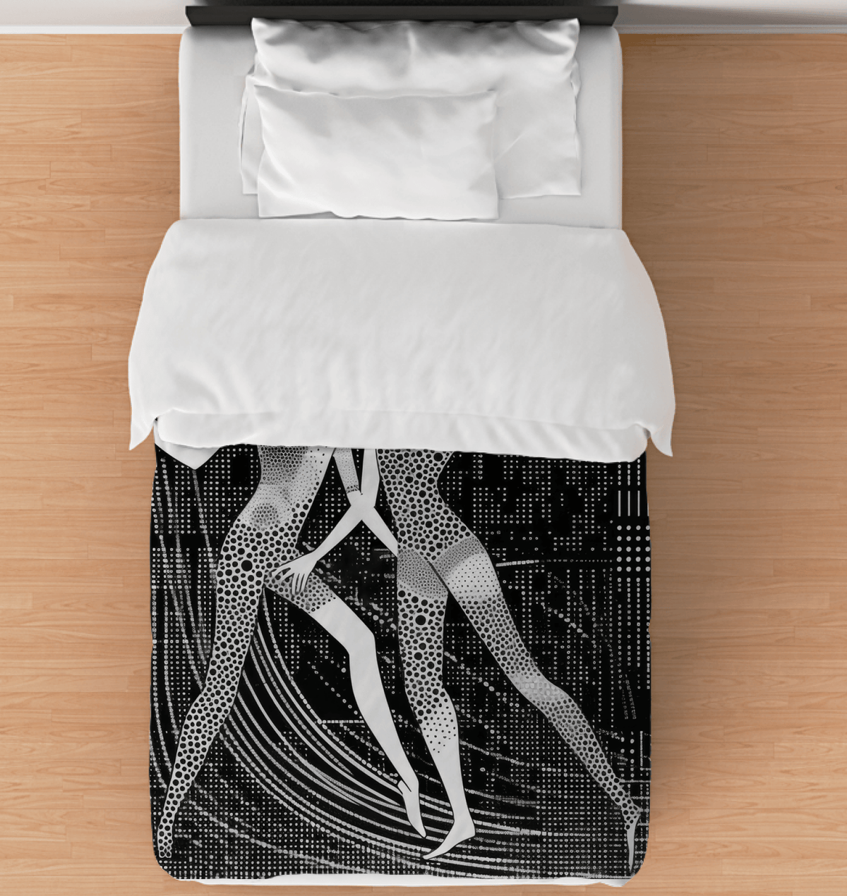 Balletic Romance twin-size comforter showcasing elegant design and cozy fabric.