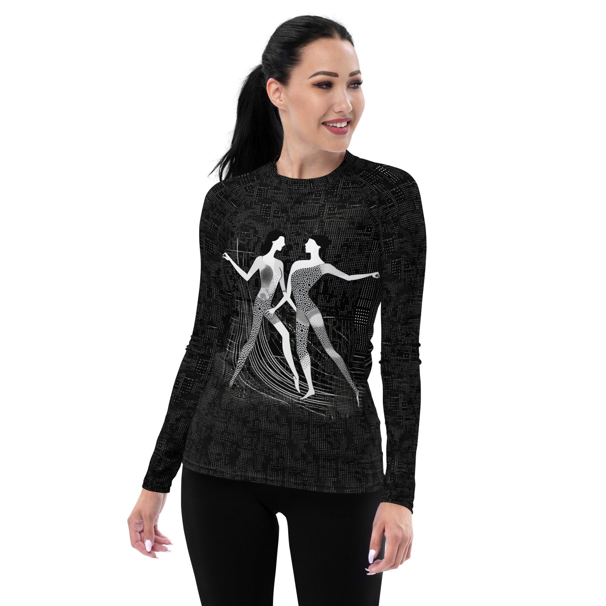 Women's rash guard from Balletic Romance for stylish swimmers.