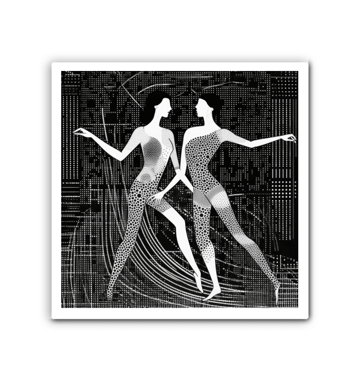 Balletic Romance Attire canvas close-up detail