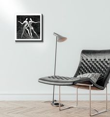 Romantic wrapped canvas artwork in living room setting