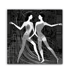 Contemporary Balletic Romance living space artwork