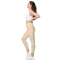 Balletic Romance Crossover Leggings in White.