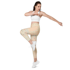 Balletic Romance Crossover Leggings Front View.