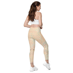 Balletic Romance Crossover Leggings Side View.