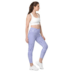 Elegant Balletic Romance III crossover leggings with side pockets.