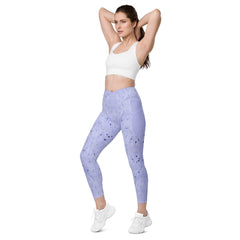 Detailed texture of Balletic Romance III crossover leggings material.