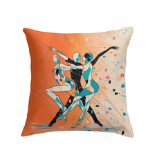 Stylish Indoor Pillow featuring Balletic Romance design in a modern living space