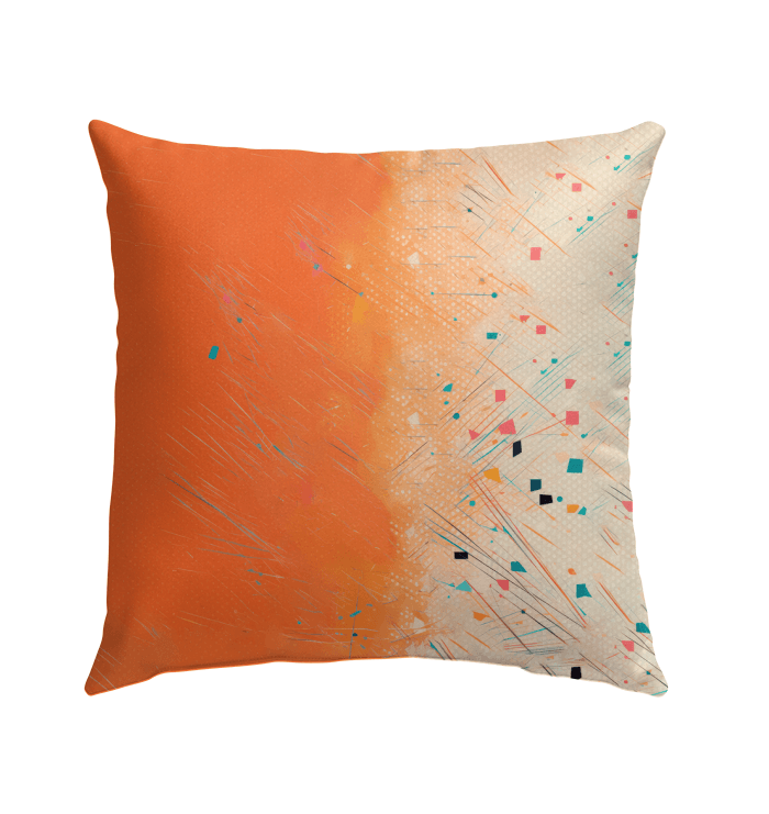 Close-up of the intricate pattern on the Balletic Romance in Style Outdoor Pillow.