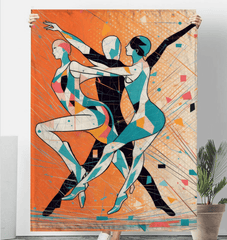 Balletic Romance Sherpa Blanket in Elegant Design