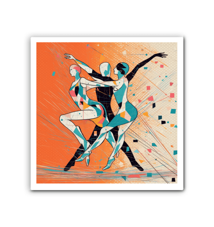 Elegant Balletic Romance styled wrapped canvas on wall.