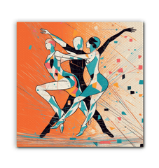 Romantic and stylish Balletic Romance canvas art for home decor.