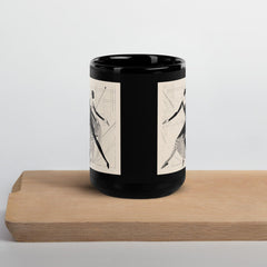 Balletic Serenade Attire Mug handle view on wooden table