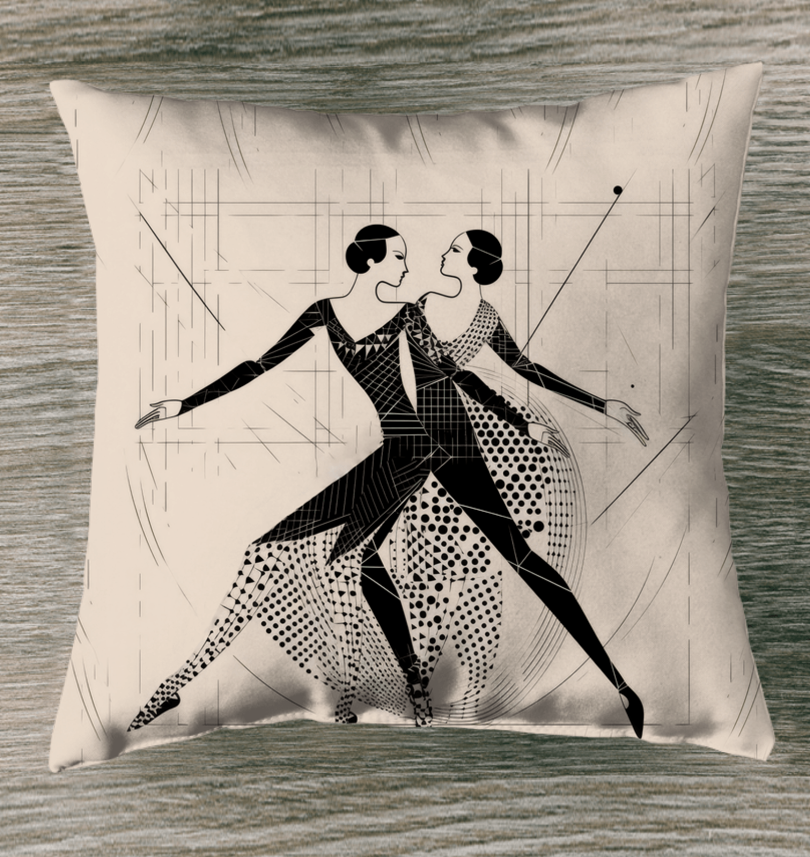 Elegant Balletic Serenade Attire Indoor Pillow on a cozy sofa