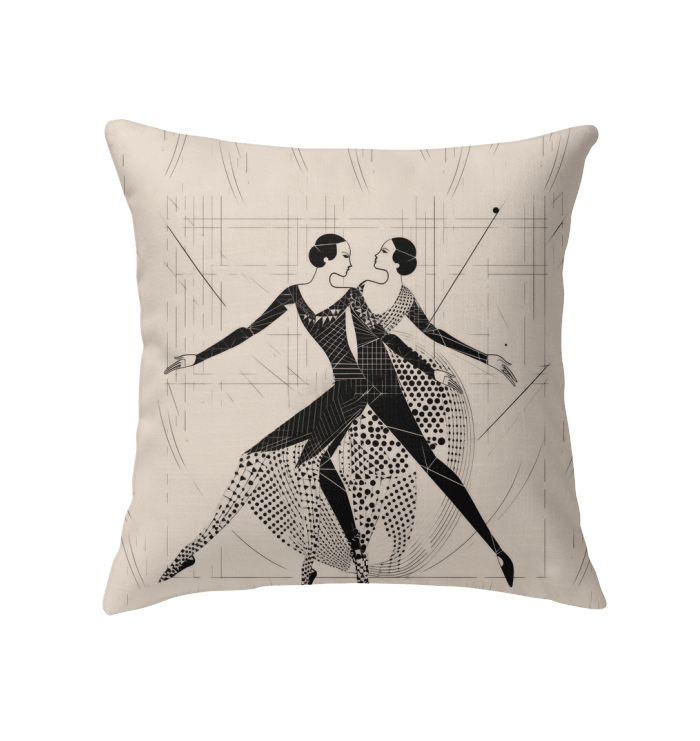 Stylish indoor pillow with Balletic Serenade design enhancing home decor