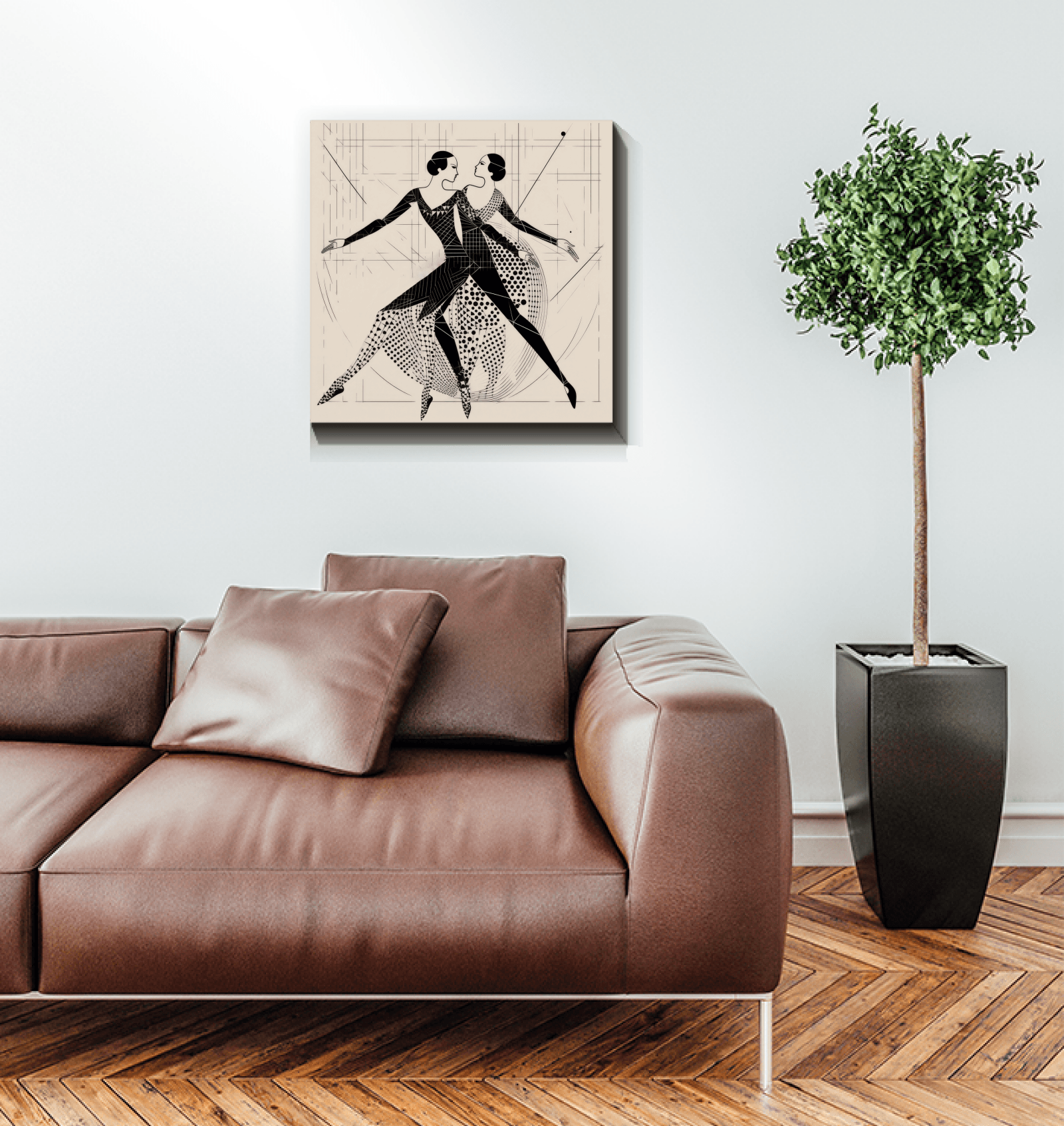 Intricate Details of Balletic Serenade Attire Canvas Art