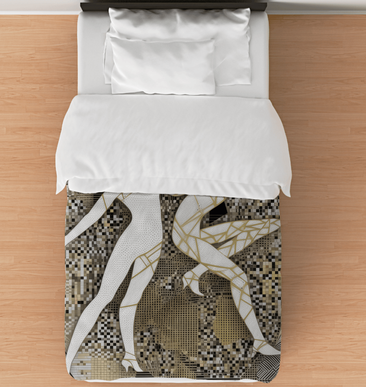 Elegant Balletic Symphony twin-size comforter with a graceful design for a cozy bedroo