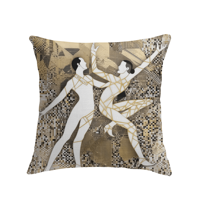 Elegant Balletic Symphony Attire indoor pillow adding a touch of elegance to home decor.