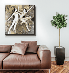 Balletic Symphony attire canvas close-up