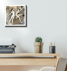 Wrapped canvas with ballet attire design