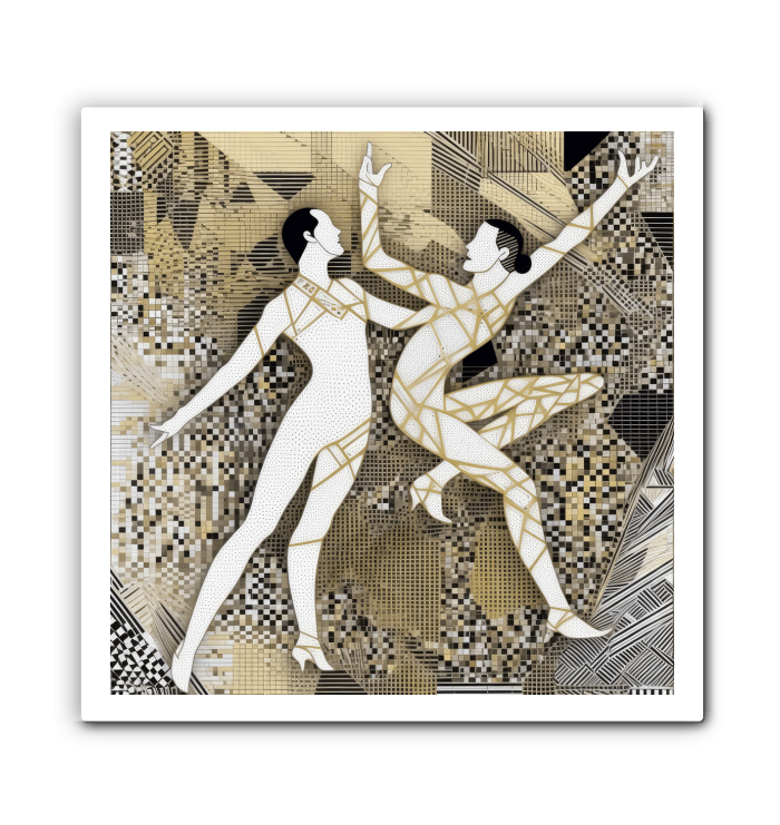 Ballet attire detailed artwork on canvas