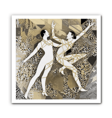 Ballet attire detailed artwork on canvas