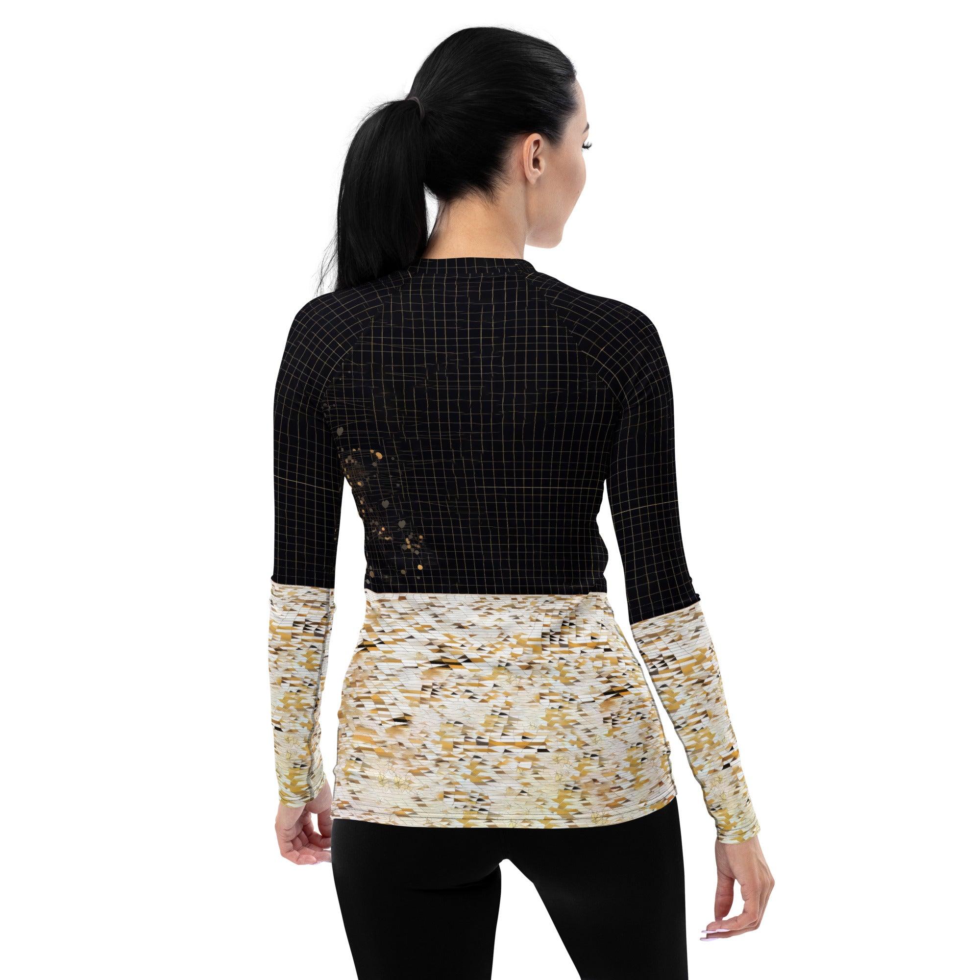 Stylish Women's Rash Guard with Balletic Symphony Design Detail