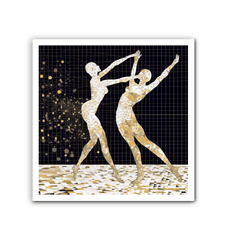 Wall-mounted Balletic Symphony of Style Wrapped Canvas