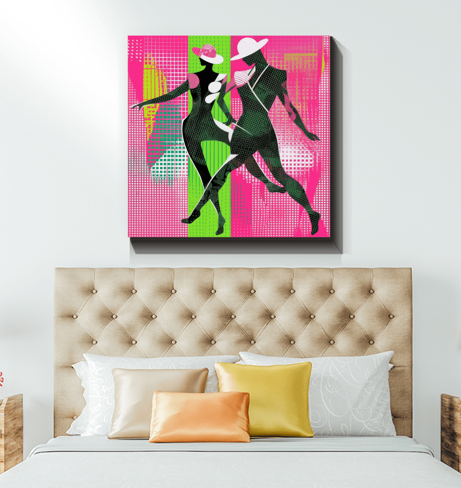 Balletic Synergy Attire Masterpiece on Wrapped Canvas