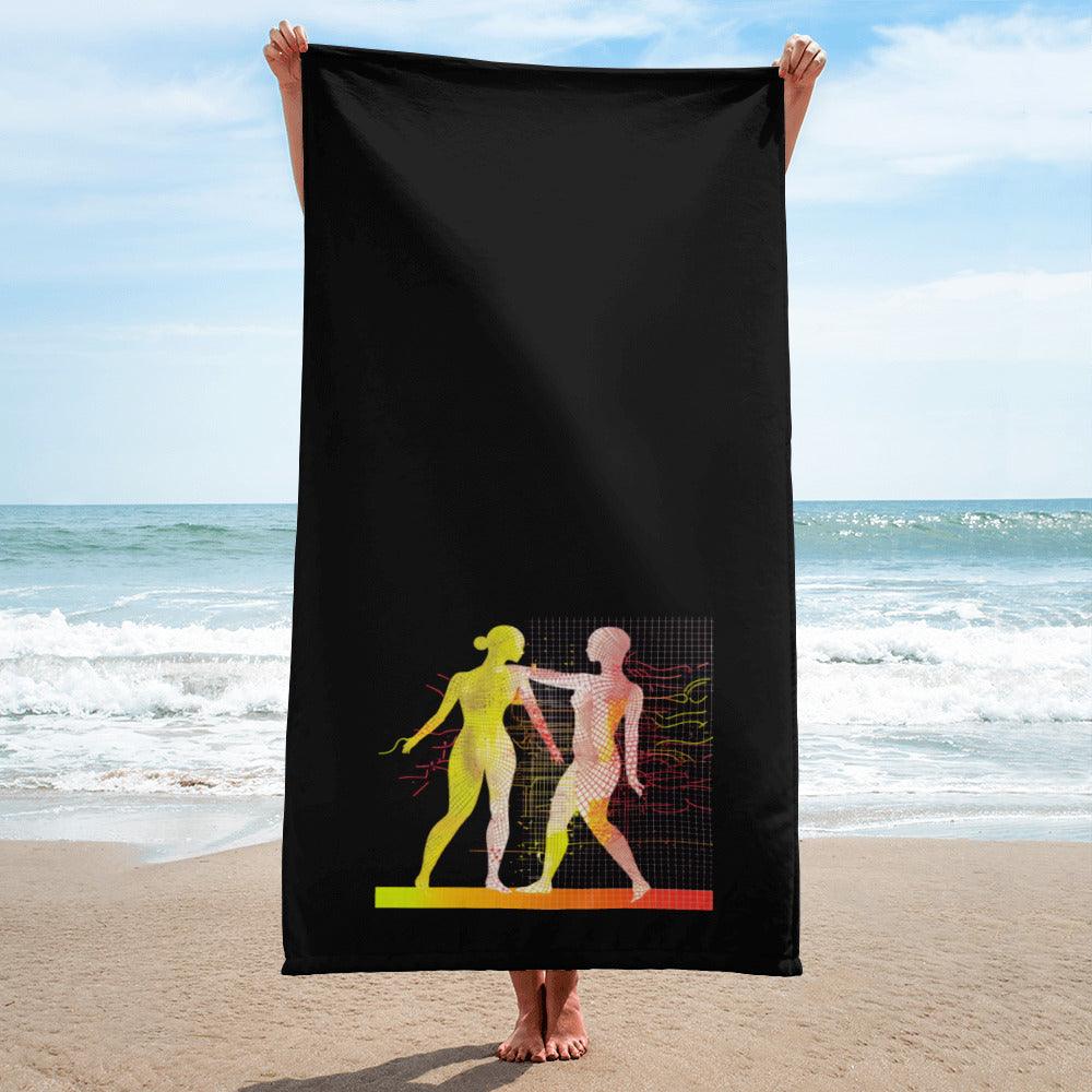 Luxurious and Absorbent Tapestry Style Bathroom Towel in Balletic Theme