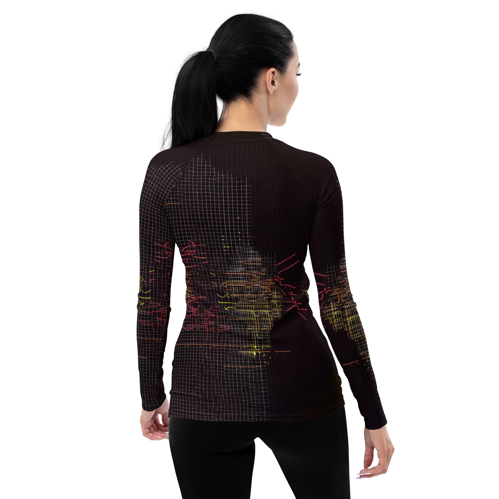 Women's Rash Guard with Balletic Tapestry Design for Swimming