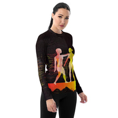 Unique Balletic Tapestry Style Rash Guard for Women - Swim Protection