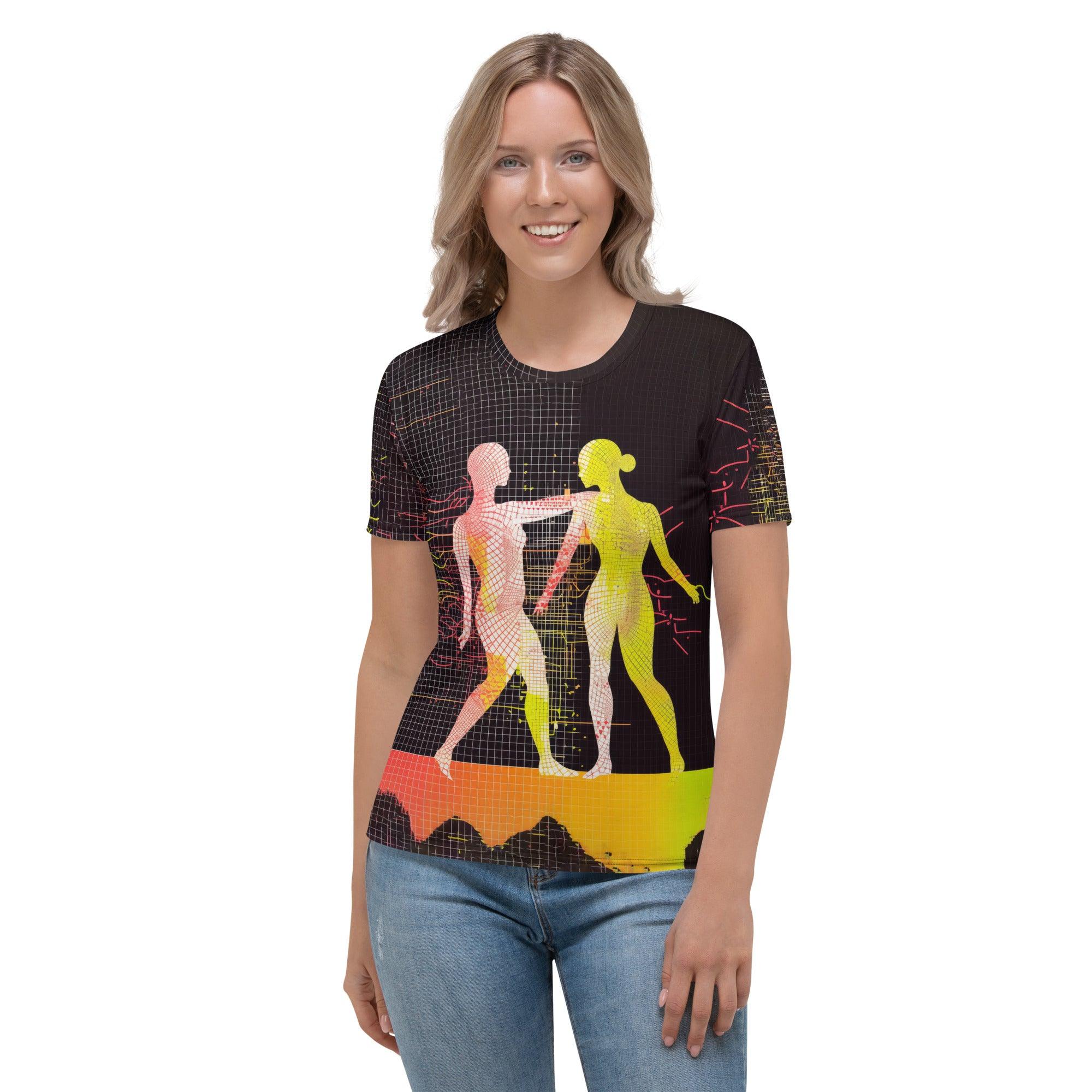 Elegant Balletic Tapestry Style T-shirt for Women in a Unique Design