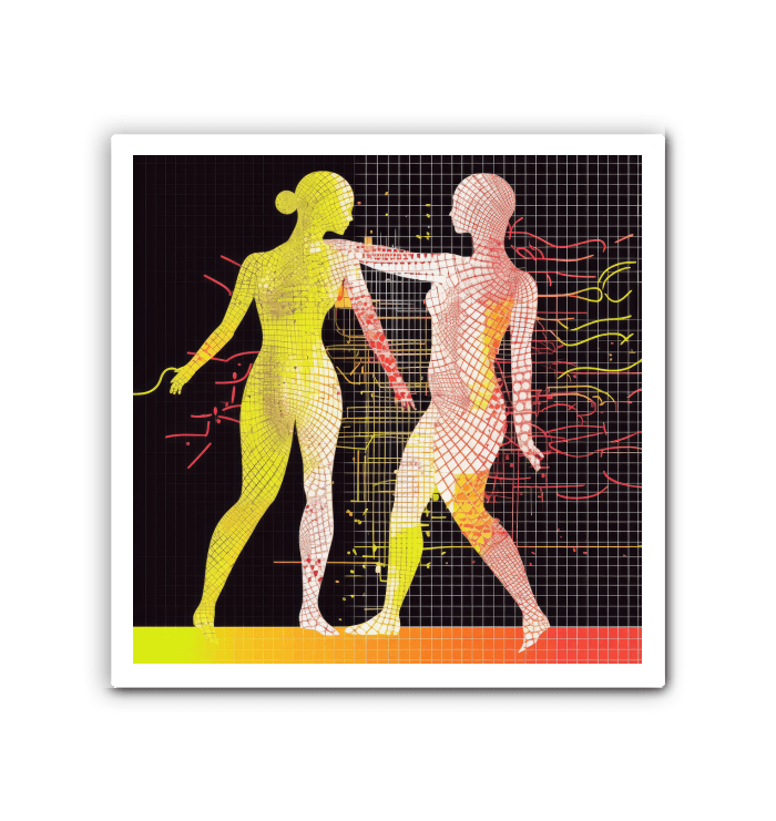 Balletic Tapestry Wrapped Canvas in Elegant Design