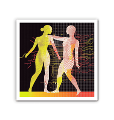 Balletic Tapestry Wrapped Canvas in Elegant Design