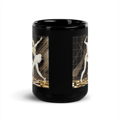 Stylish and glossy black mug from the Balletic Transcendence collection.