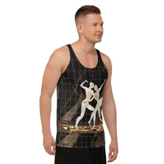 Balletic Transcendence Fashion Tank Top for a modern men's wardrobe.