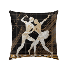 Outdoor setting with the Balletic Transcendence Fashion Outdoor Pillow adding style and comfort.