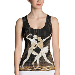 Elegant Balletic Transcendence Sublimation Tank Top in Action