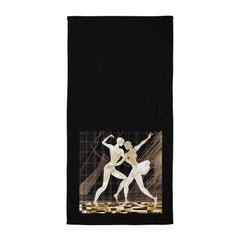 Elegant Balletic Transcendence Fashion Towel displayed on a minimalist backdrop