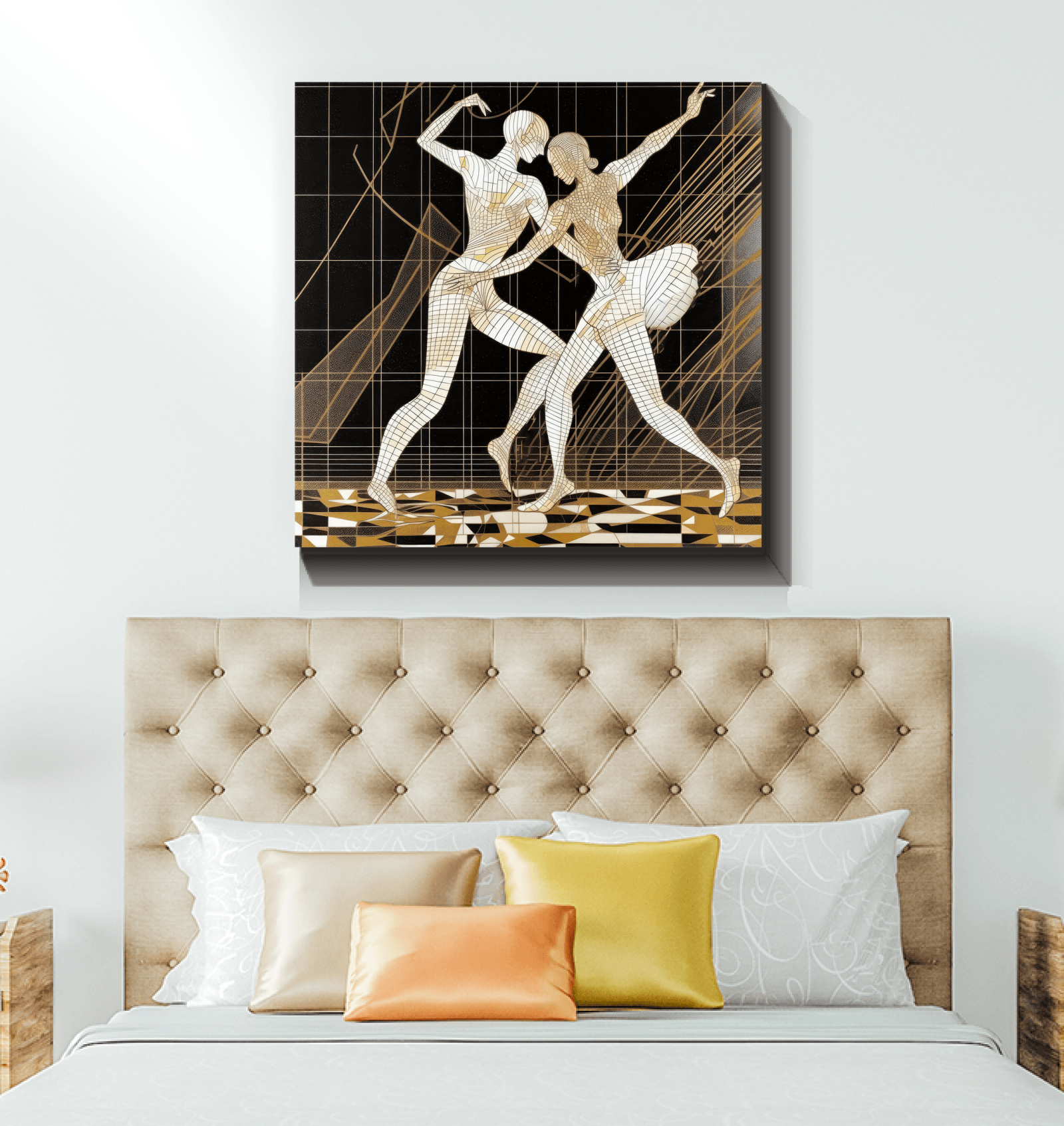 Balletic Transcendence Fashion Wrapped Canvas on wall