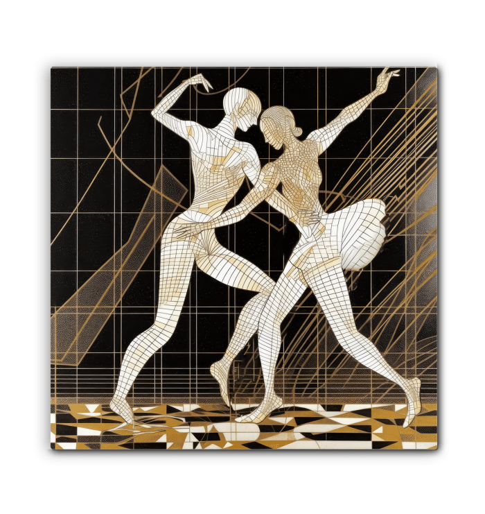 Modern ballet fashion art on canvas