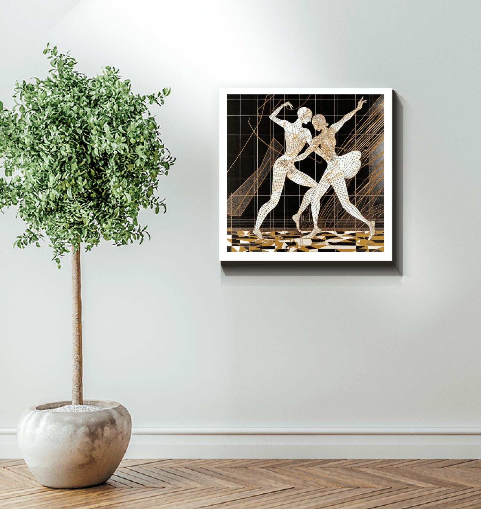 Balletic elegance in fashion canvas art