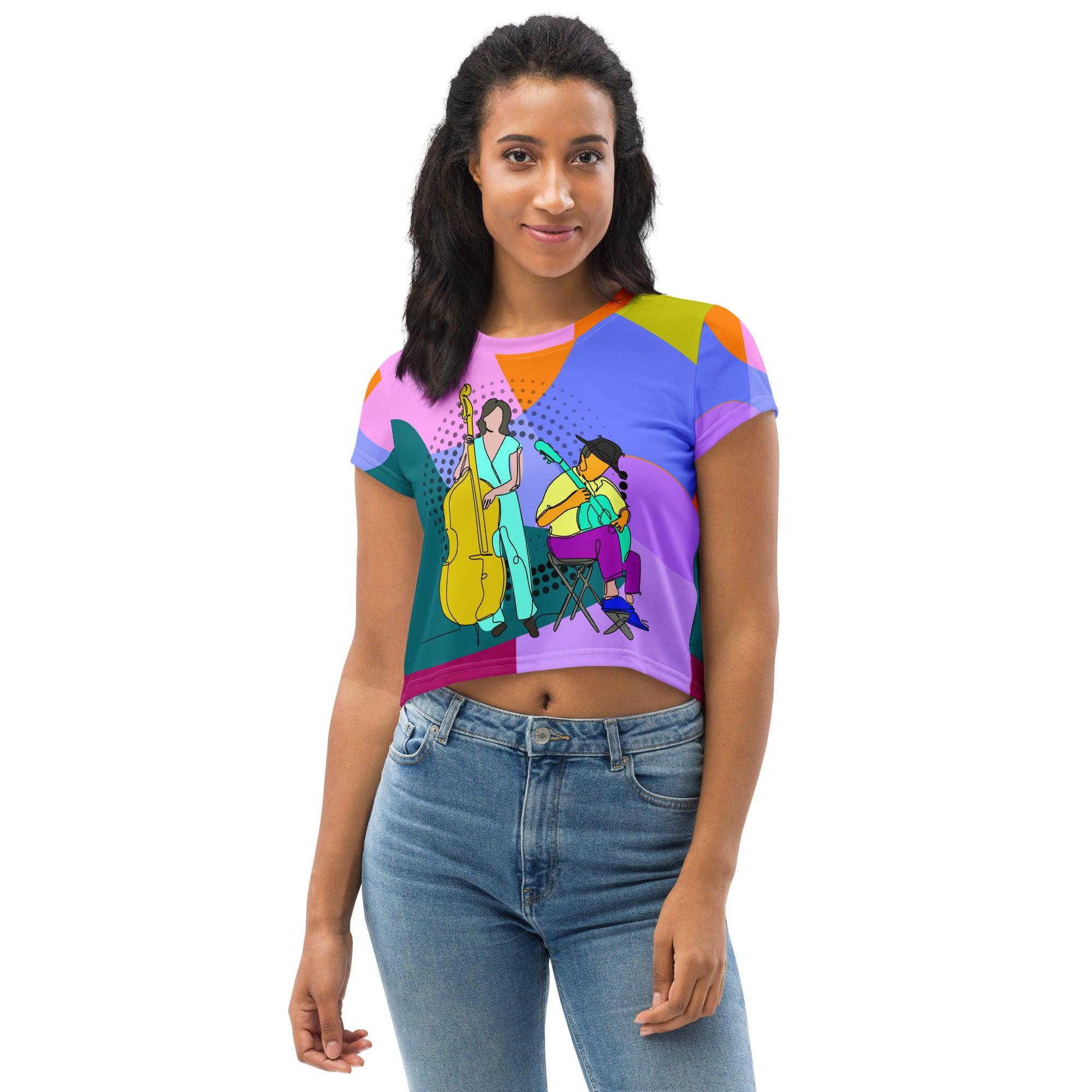 Band Of Musicians All-Over Print Crop Tee - Beyond T-shirts