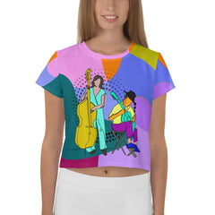 Band Of Musicians All-Over Print Crop Tee - Beyond T-shirts